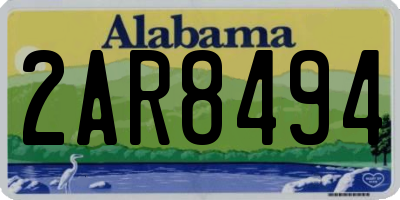 AL license plate 2AR8494