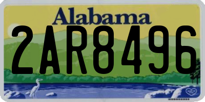 AL license plate 2AR8496