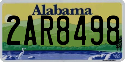 AL license plate 2AR8498