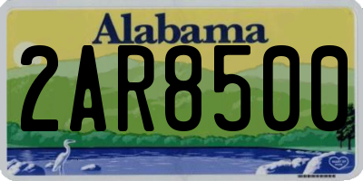AL license plate 2AR8500