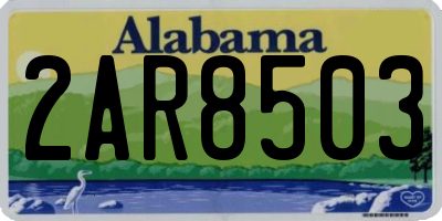 AL license plate 2AR8503