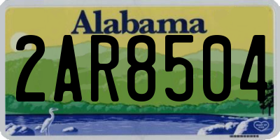 AL license plate 2AR8504
