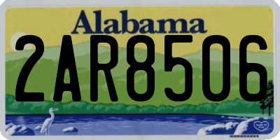 AL license plate 2AR8506