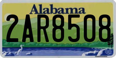 AL license plate 2AR8508