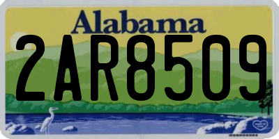 AL license plate 2AR8509