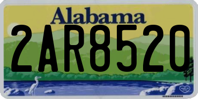 AL license plate 2AR8520
