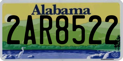 AL license plate 2AR8522