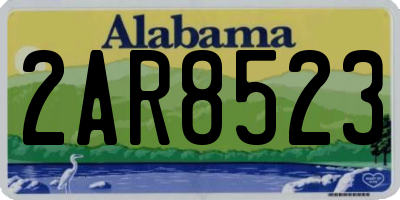 AL license plate 2AR8523