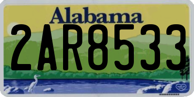 AL license plate 2AR8533