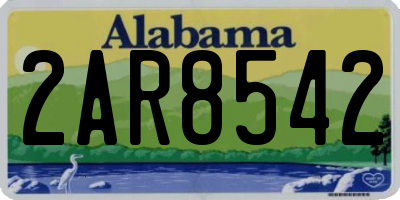 AL license plate 2AR8542