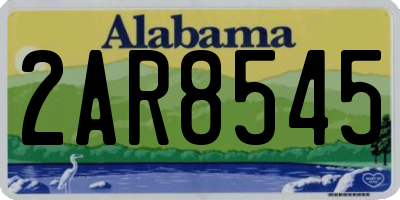 AL license plate 2AR8545
