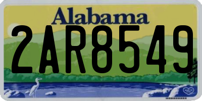 AL license plate 2AR8549