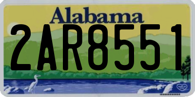 AL license plate 2AR8551