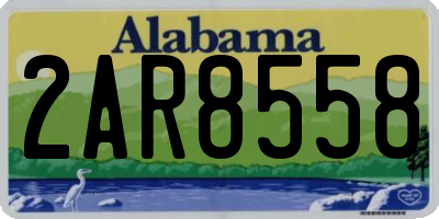 AL license plate 2AR8558