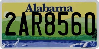 AL license plate 2AR8560