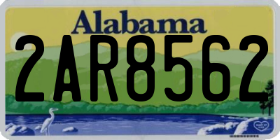 AL license plate 2AR8562