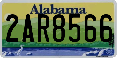 AL license plate 2AR8566