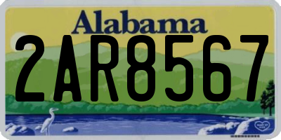 AL license plate 2AR8567