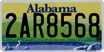 AL license plate 2AR8568