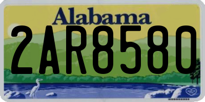 AL license plate 2AR8580