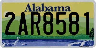 AL license plate 2AR8581