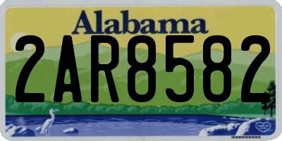 AL license plate 2AR8582