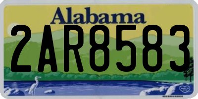 AL license plate 2AR8583