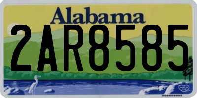 AL license plate 2AR8585