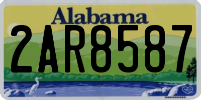 AL license plate 2AR8587