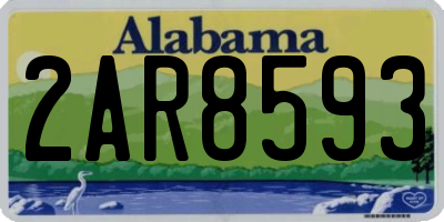 AL license plate 2AR8593