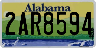 AL license plate 2AR8594