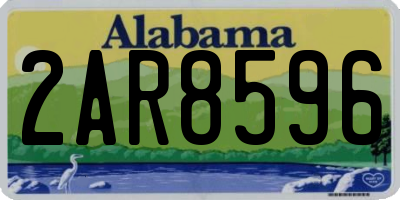 AL license plate 2AR8596