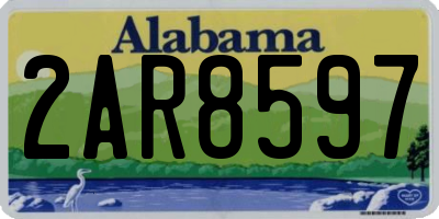 AL license plate 2AR8597