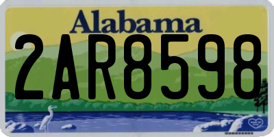 AL license plate 2AR8598