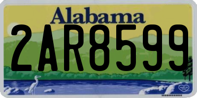AL license plate 2AR8599