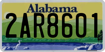 AL license plate 2AR8601