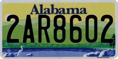 AL license plate 2AR8602