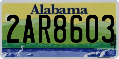 AL license plate 2AR8603