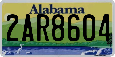 AL license plate 2AR8604