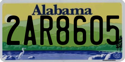 AL license plate 2AR8605