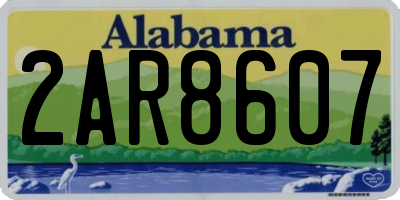 AL license plate 2AR8607