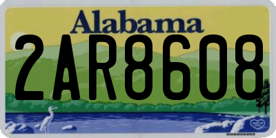 AL license plate 2AR8608