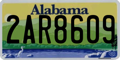 AL license plate 2AR8609