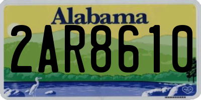 AL license plate 2AR8610