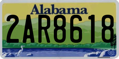 AL license plate 2AR8618