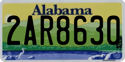 AL license plate 2AR8630