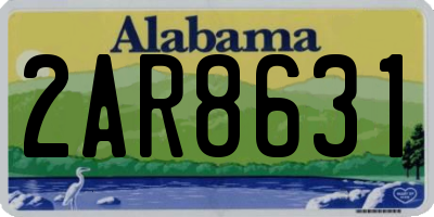 AL license plate 2AR8631