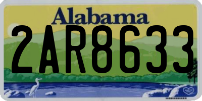 AL license plate 2AR8633