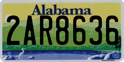 AL license plate 2AR8636