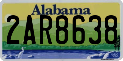 AL license plate 2AR8638